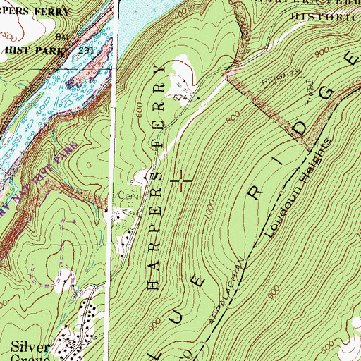 Topographic Map of Warner Spring, WV