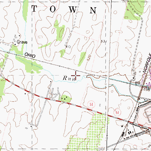 Topographic Map of Wysong Spring, WV