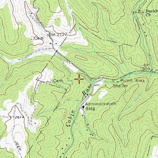 Topographic Map of Lee Sulphur Spring, WV