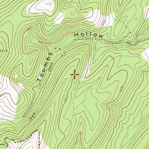 Topographic Map of Waterfall Spring, WV