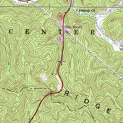 Topographic Map of Clarence Stewart Spring, WV