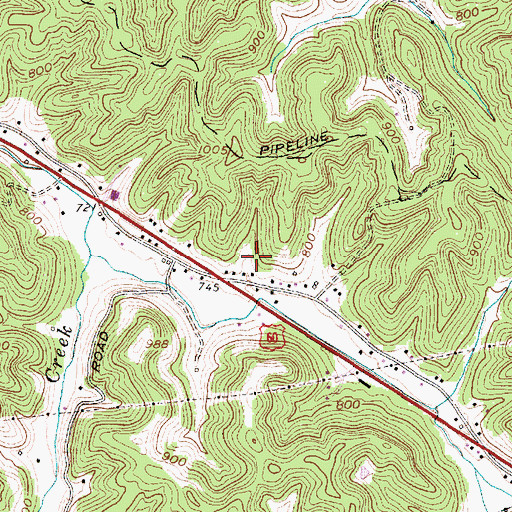 Topographic Map of Henson Spring, WV
