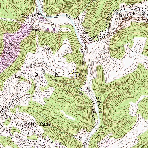 Topographic Map of Gray Spring, WV