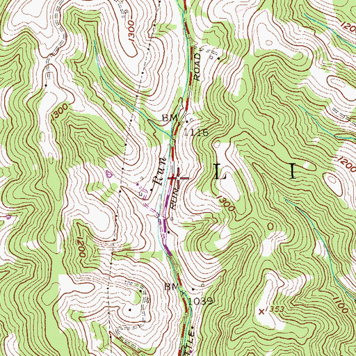 Topographic Map of Calvin Miller Spring, WV