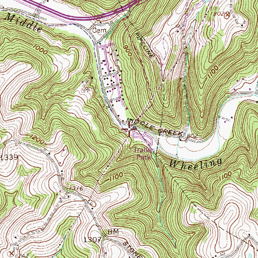 Topographic Map of Dietrich Spring, WV