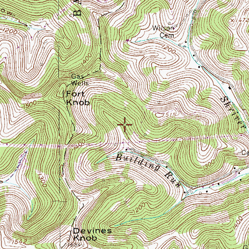 Topographic Map of James Hillberry Spring, WV