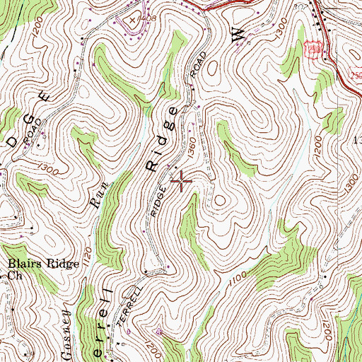 Topographic Map of Wayne Francis Spring, WV