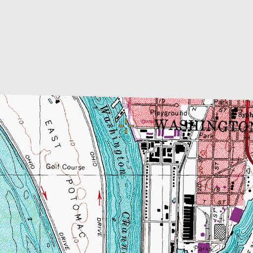 Topographic Map of Maine Avenue Armory (historical), DC