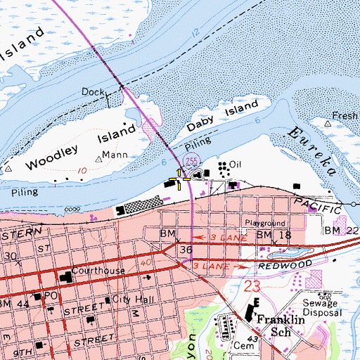 Topographic Map of Eureka Boat Launch, CA