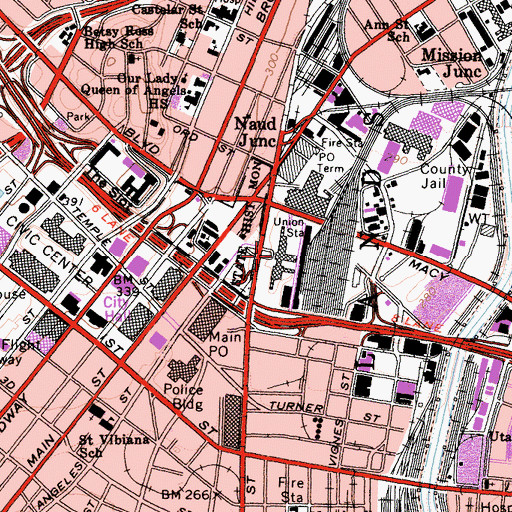 Topographic Map of Old Chinatown (historical), CA