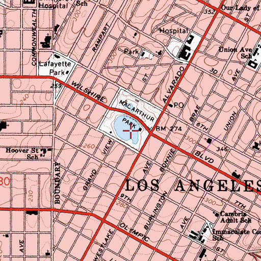 Topographic Map of Otis Art Institute, CA
