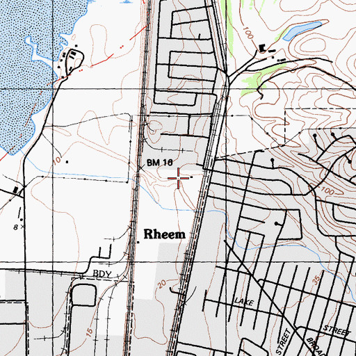Topographic Map of Parchester Playfield, CA