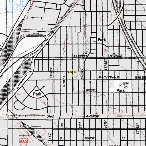 Topographic Map of Richmond Museum, CA