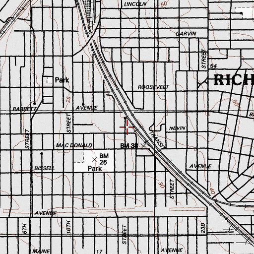 Topographic Map of Richmond Station, CA