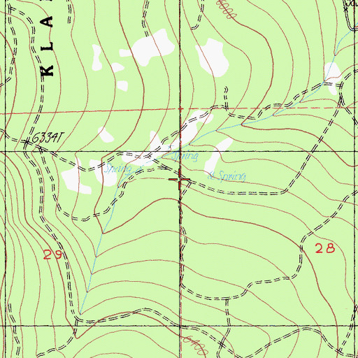 Topographic Map of Bear Canyon Ranger Station (historical), CA