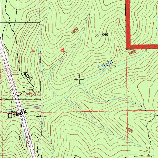 Topographic Map of Ellis Place (historical), CA