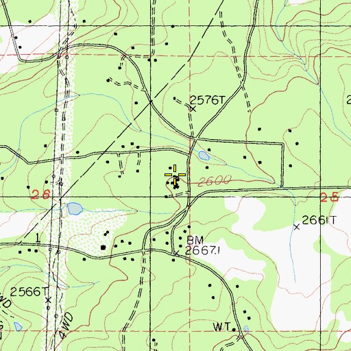 Topographic Map of Black Butte Elementary School, CA