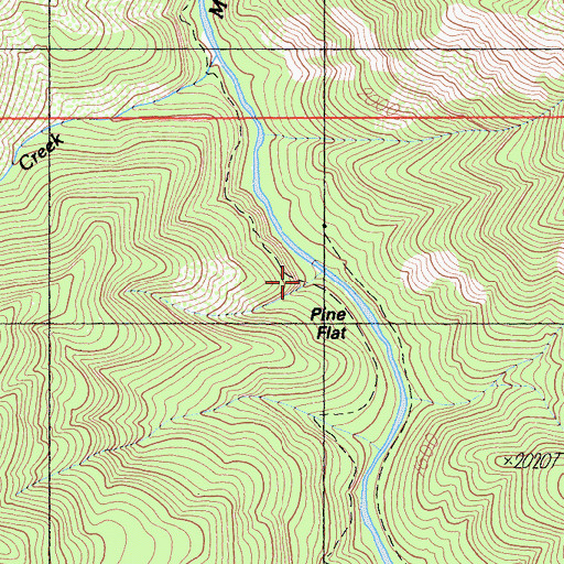 Topographic Map of Pine Flat Ranger Station (historical), CA