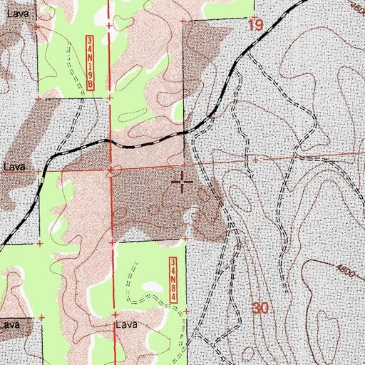 Topographic Map of Pot Spring, CA