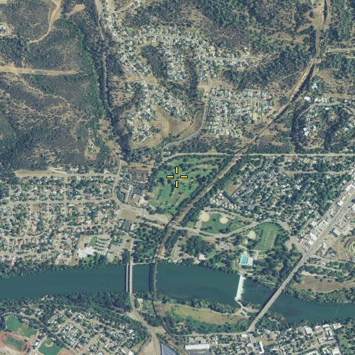 Aerial/Satellite Image of Lake Redding Golf Course, CA