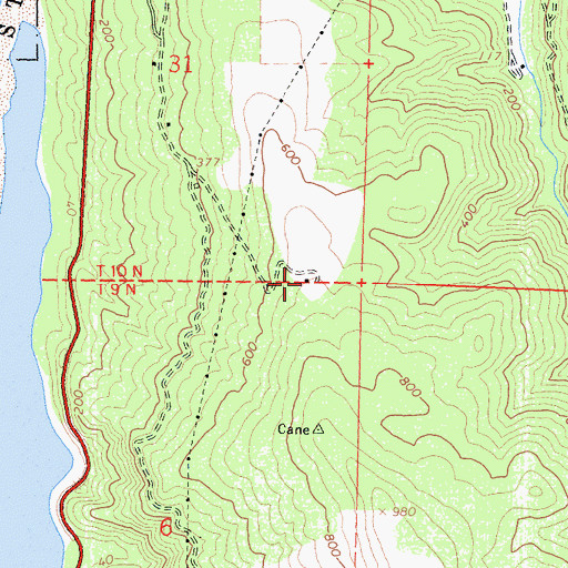 Topographic Map of Kane Ranch, CA