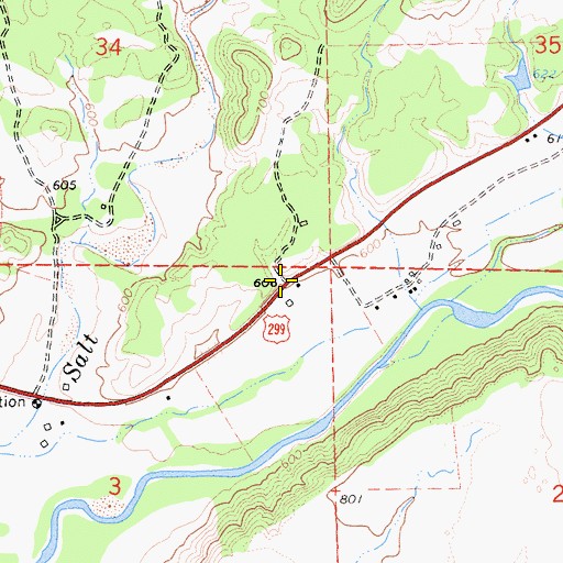 Topographic Map of Calkins (historical), CA