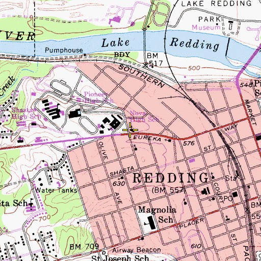 Topographic Map of The Church of Jesus Christ of Latter Day Saints, CA