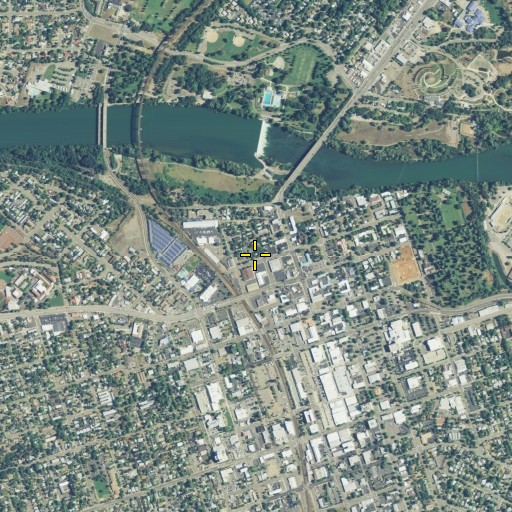 Aerial/Satellite Image of Foursquare Church, CA