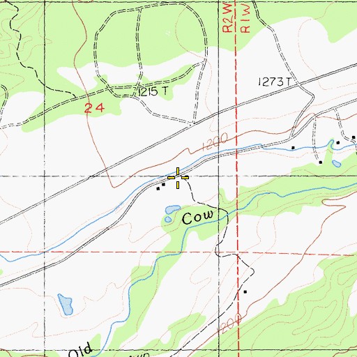 Topographic Map of Pawnee, CA