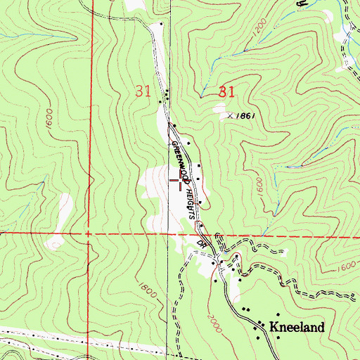 Topographic Map of Archibald Ranch, CA