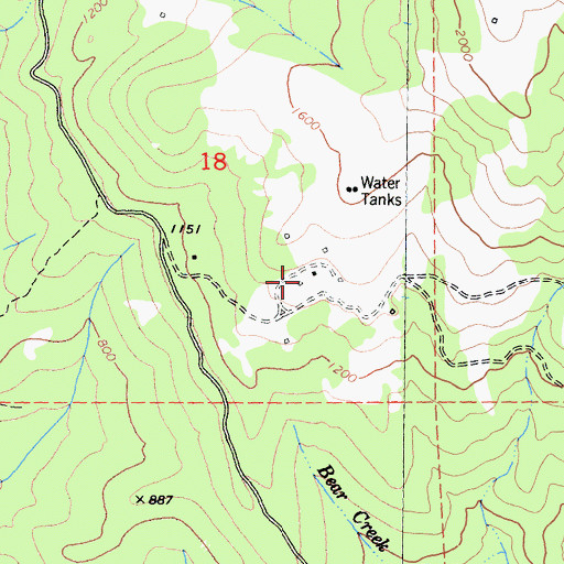 Topographic Map of B-Barr Ranch, CA