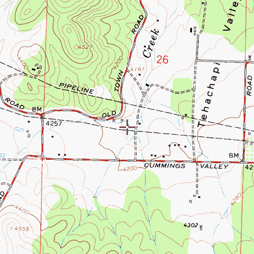Topographic Map of Grand Oaks Ranch, CA