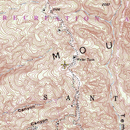 Topographic Map of Temescal Lookout, CA