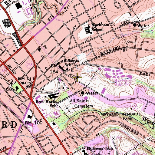 Topographic Map of The Church of Jesus Christ of Latter Day Saints, CA