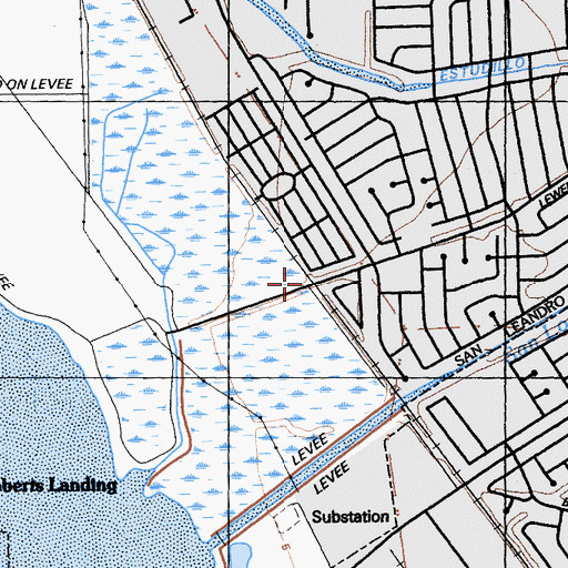 Topographic Map of West San Leandro (historical), CA