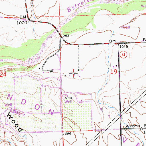Topographic Map of Kester Ranch, CA