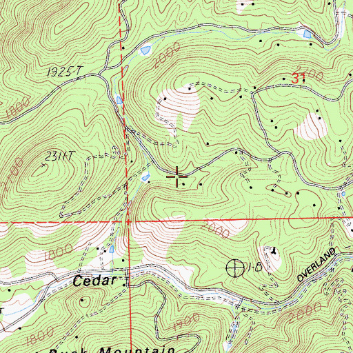 Topographic Map of Alta Sierra Ranches, CA