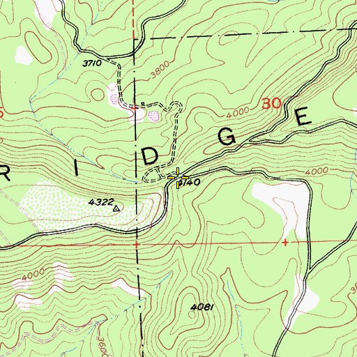 Topographic Map of Backbone House (historical), CA