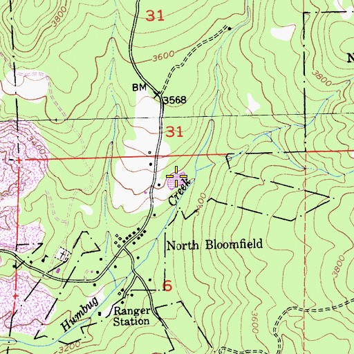 Topographic Map of Blair Lake, CA