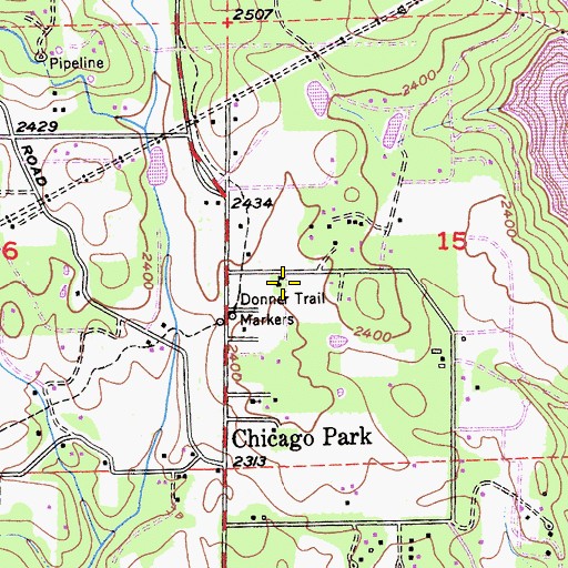 Topographic Map of Chicago Park Elementary School, CA