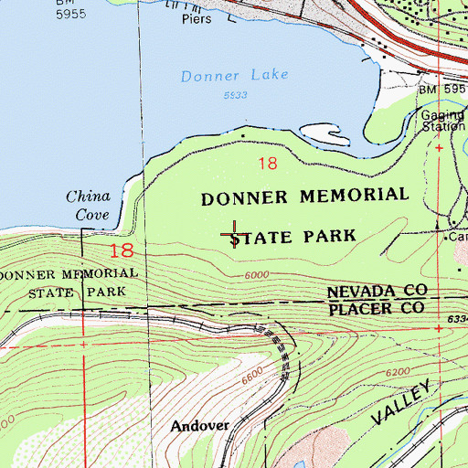 Topographic Map of China Cove Trail, CA