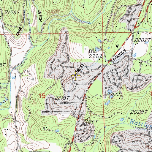 Topographic Map of Kenwood Estates, CA