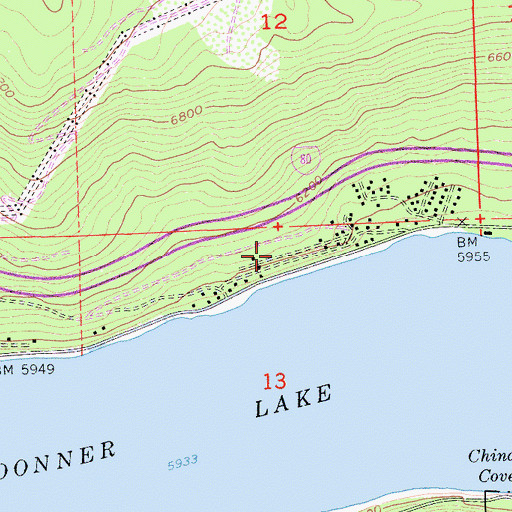Topographic Map of Lakeview, CA