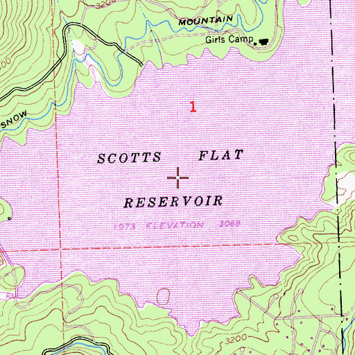 Topographic Map of Scotts Flat (historical), CA