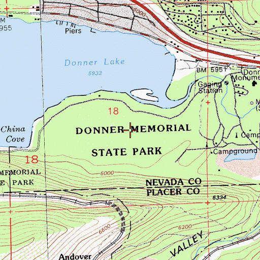 Topographic Map of Splitrock Campground, CA