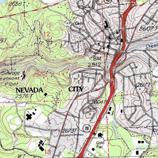 Topographic Map of Stewart Mansion, CA