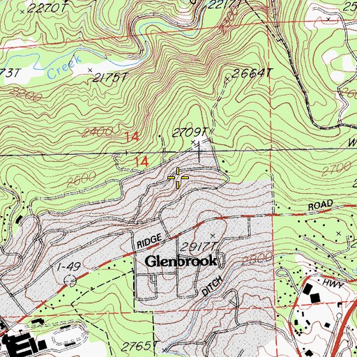Topographic Map of Timber Trails, CA