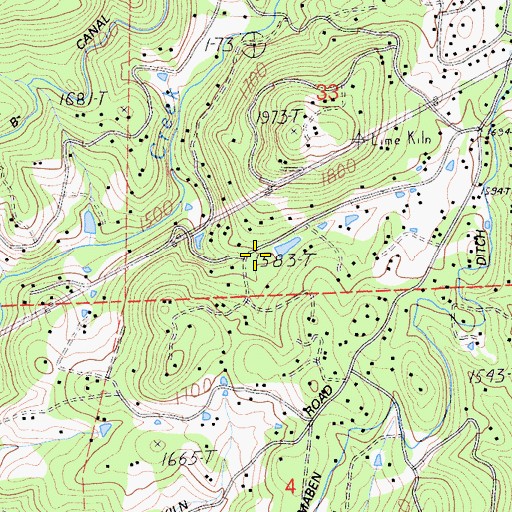 Topographic Map of Willaura Estates, CA