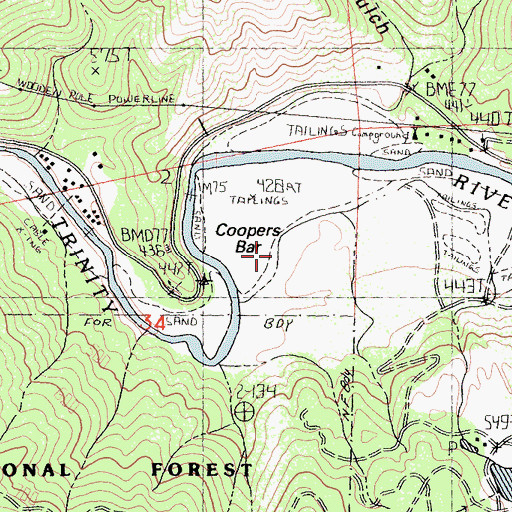 Topographic Map of McGillivrays Ranch (historical), CA