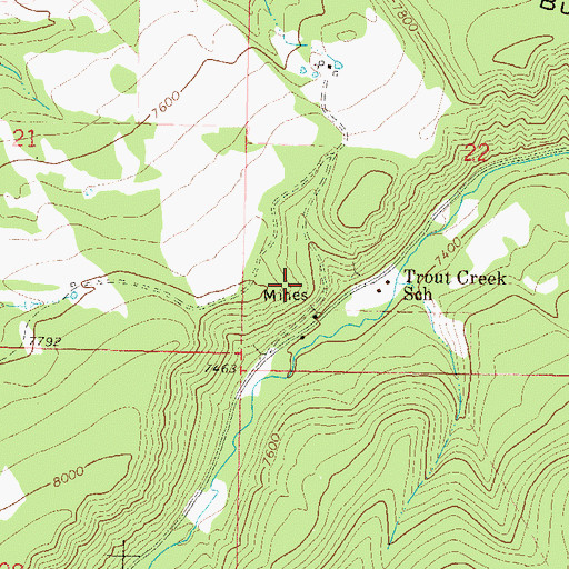 Topographic Map of Apex Mine, CO